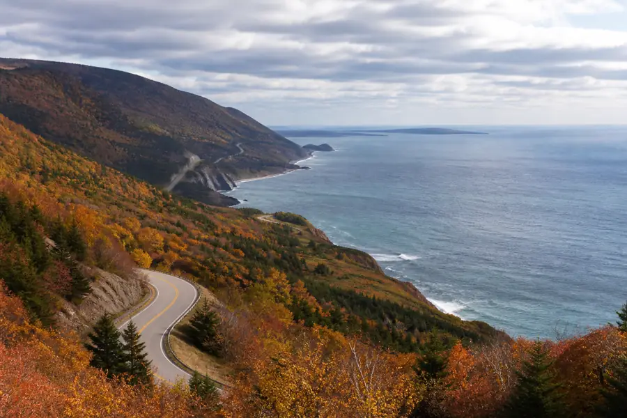 Cabot Trail coastal drive in Cape Breton, Nova Scotia
