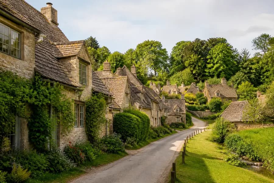 Cotswolds countryside village in England